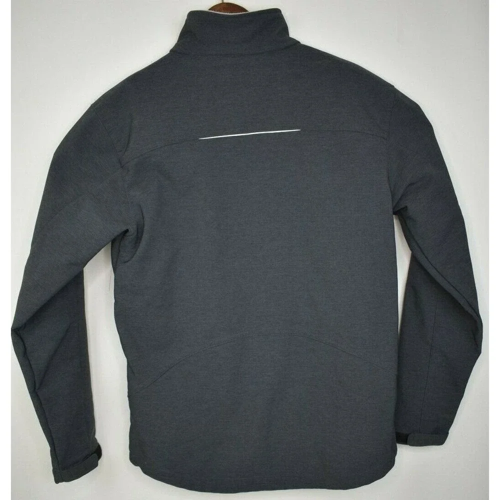 Reebok‎ Mens Gray Jacket Gray Full Zip Coat Front Chest Side Pockets Size Small